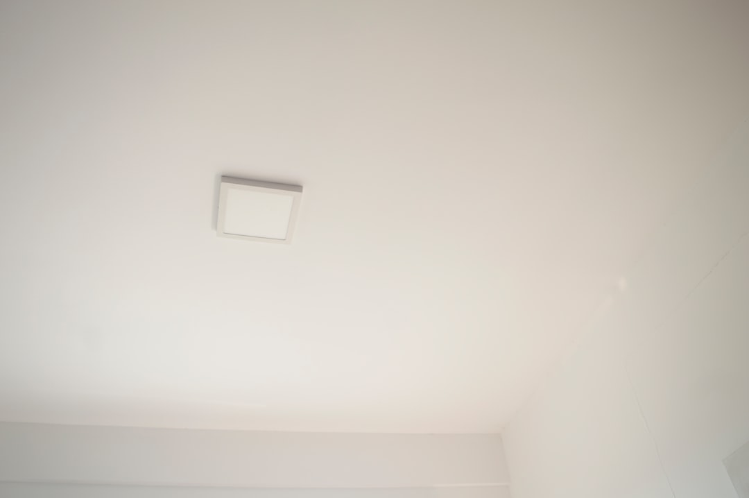 a bathroom with a toilet and a white ceiling