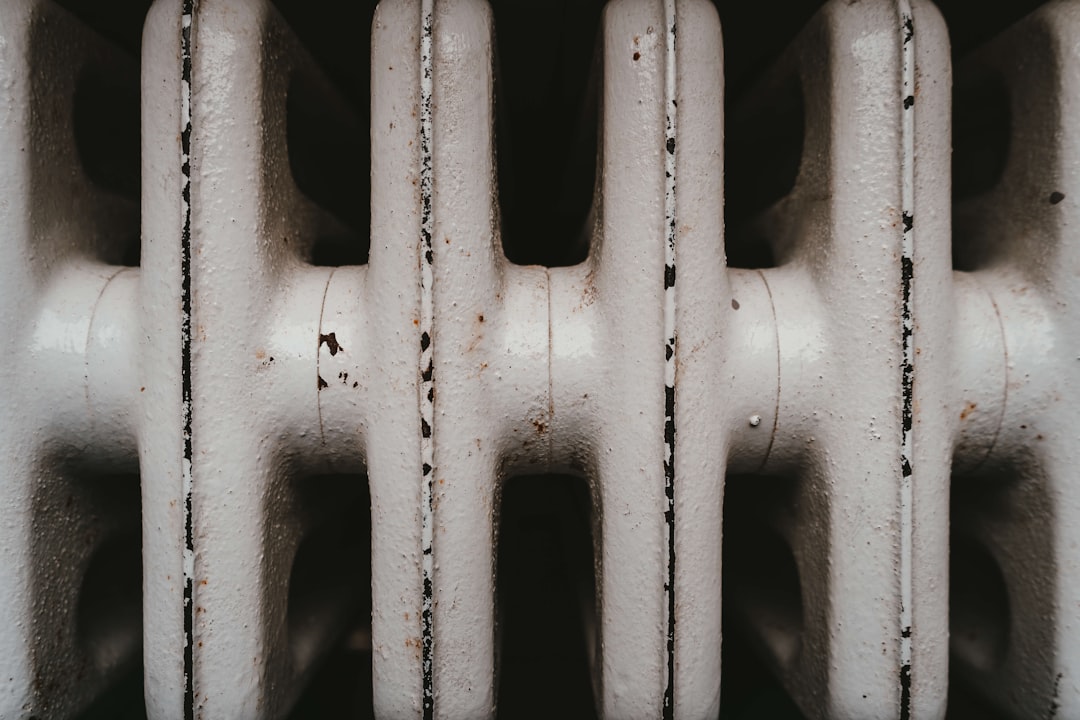 white and black space heater