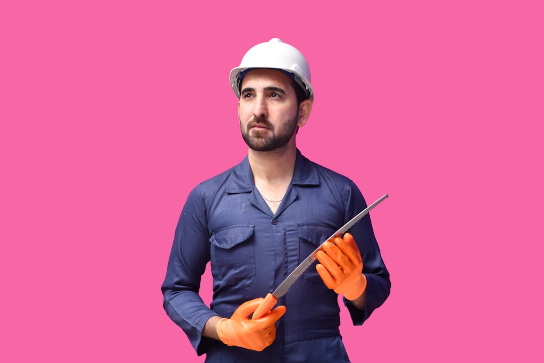 a man in a blue shirt