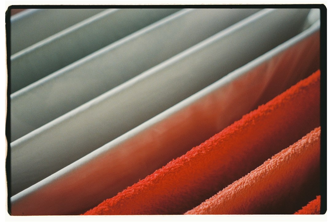 Diagonal lines of orange and gray abstract pattern